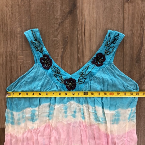 SUNFLOWER Batik Tie Dye Boho Maxi Dress - Made in India - Picture 6 of 7